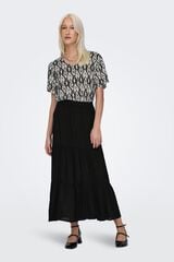 Only Falda larga fluida negro