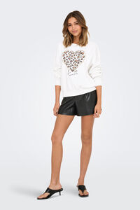 Only Sweatshirt mit Animal-Print
