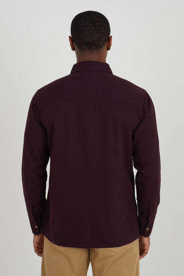 Springfield Long-sleeved shirt with pockets deep red