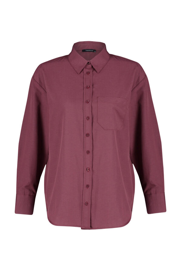 Trendyol Camisa de algod&atilde;o oversized estampado