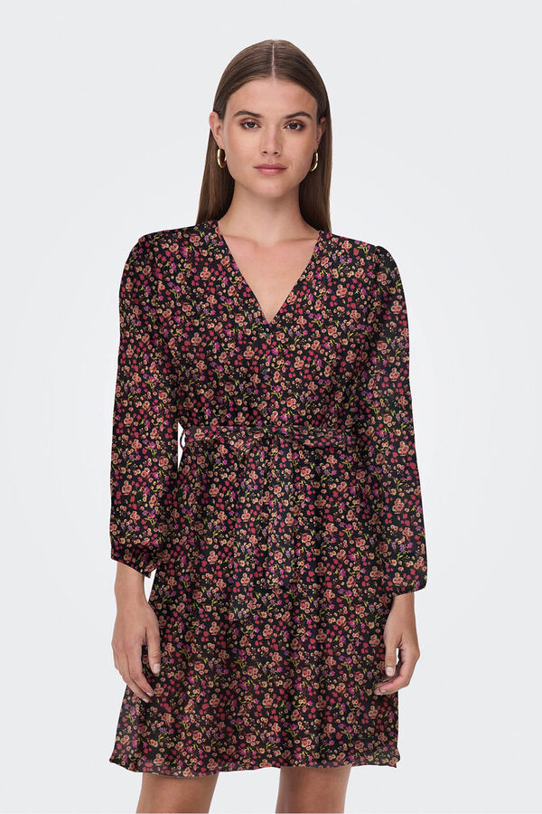 Only Vestido corto de gasa estampado