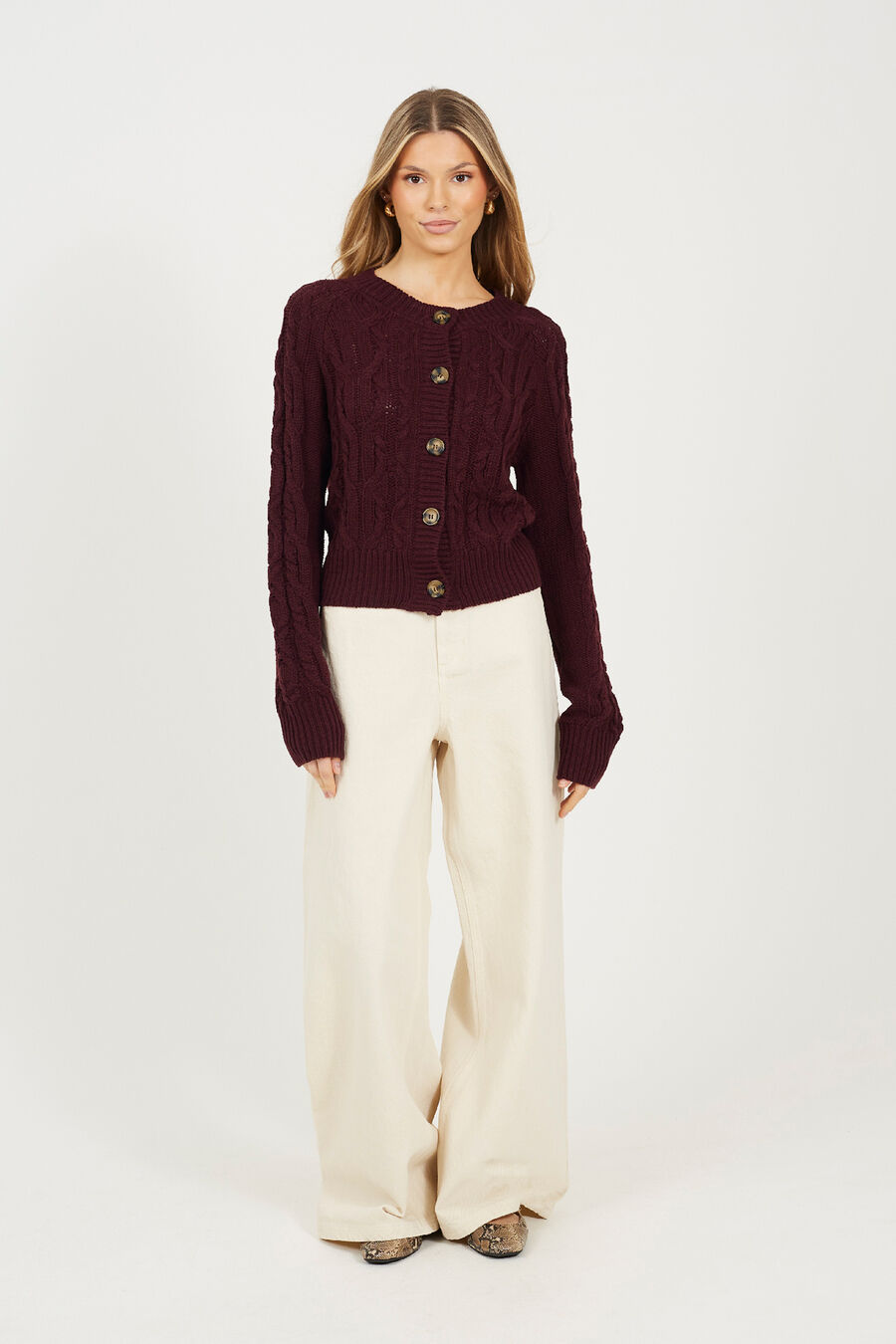 Cárdigan de punto con ochos