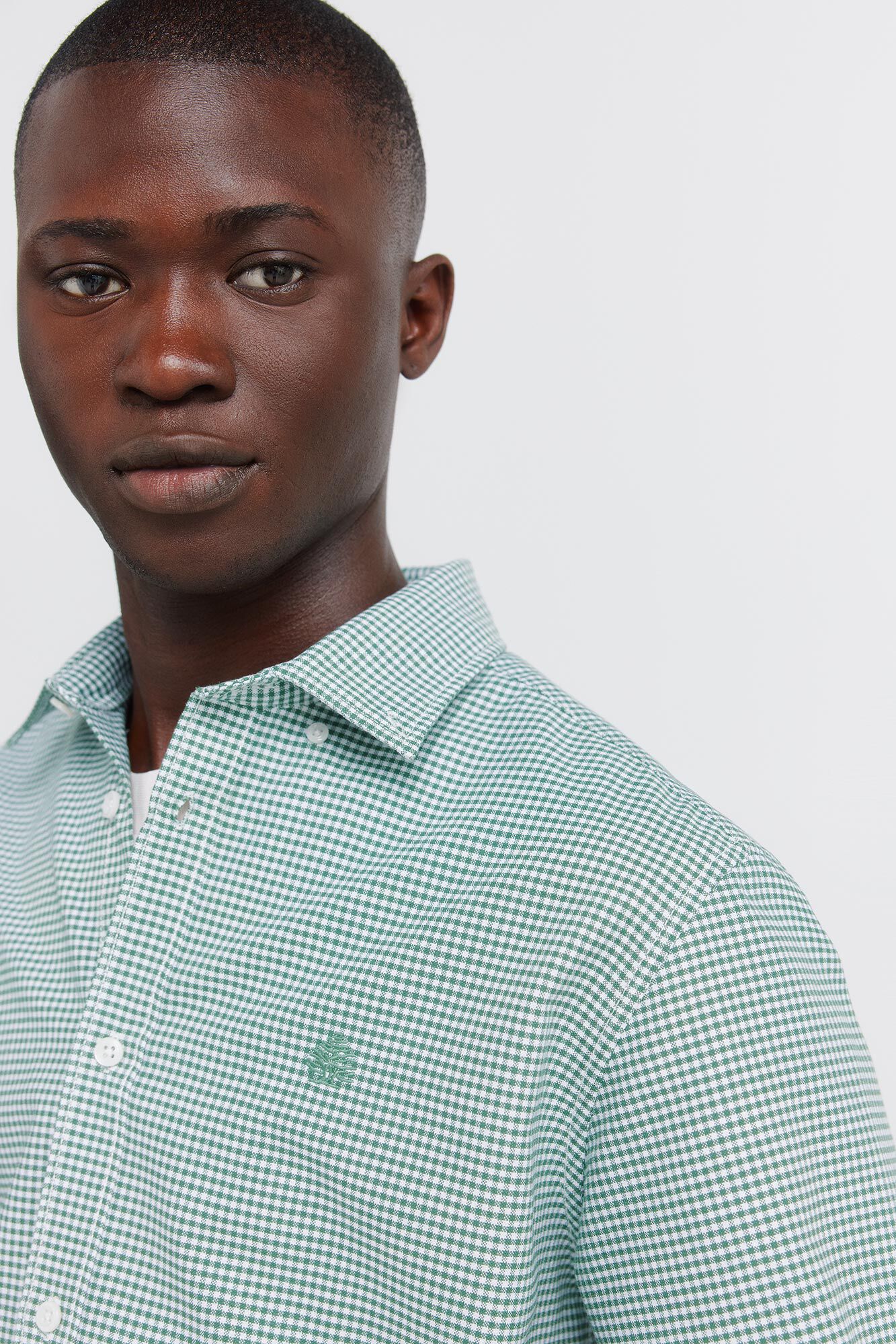Springfield Oxford gingham print wrinkle free shirt
