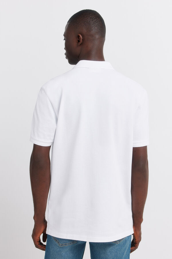 Springfield Piqu&eacute; striped regular fit polo shirt blue