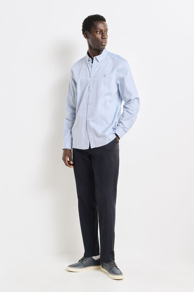 Springfield Two-tone structured shirt blue