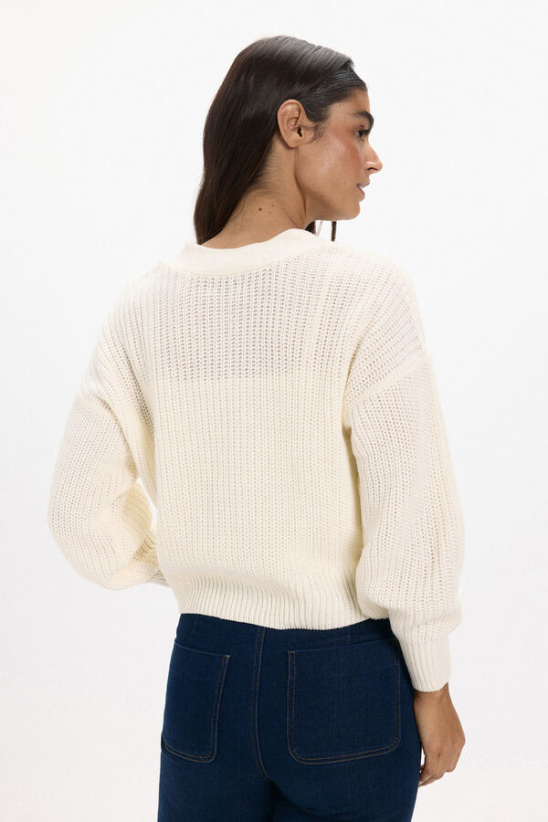 JDY Cardigan button fastening white