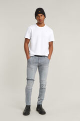 G-STAR Camiseta de manga curta com logo G-Star branco