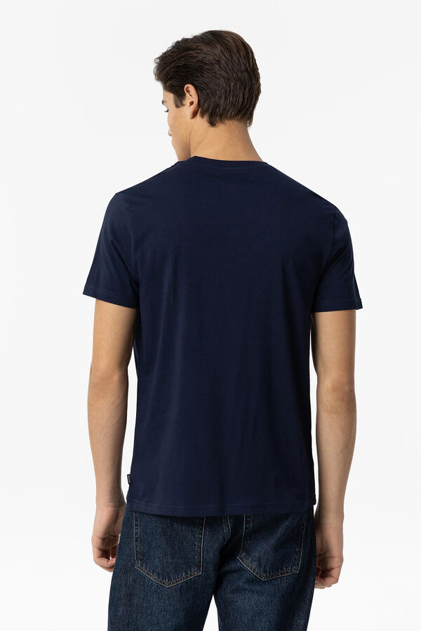 Springfield Camiseta con Estampado Frontal azul medio