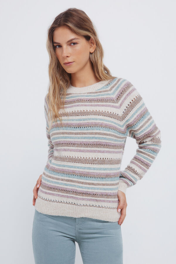 Springfield Polo shirt neck jumper pink