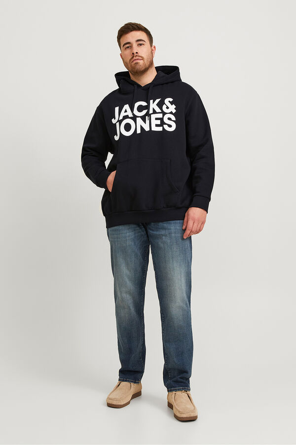 Jack & Jones PLUS Sudadera logo grande negro