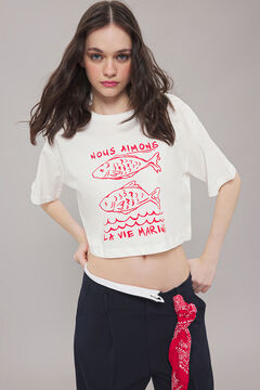 Trendyol Camiseta corta texto