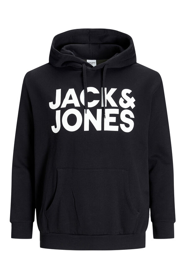 Jack & Jones PLUS Sudadera logo grande negro