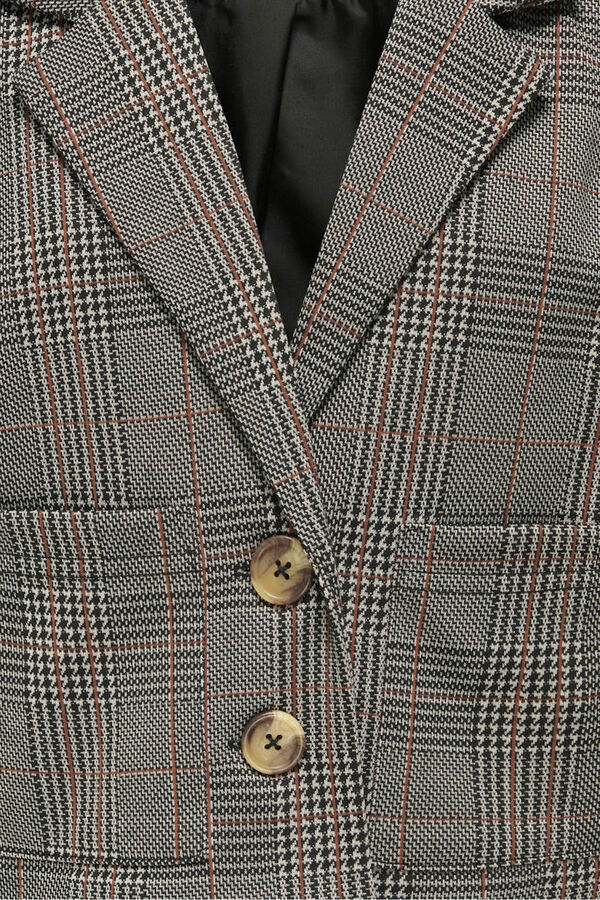 Only Girls Blazer corta marr&oacute;n