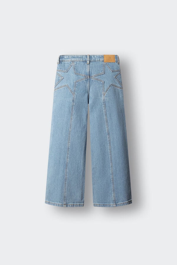 Springfield Kids Dečije &scaron;iroke teksas pantalone Plava