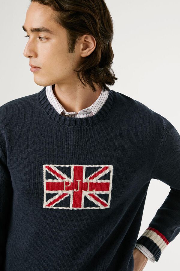 Pepe Jeans Union Jack Regular Fit Jersey blue