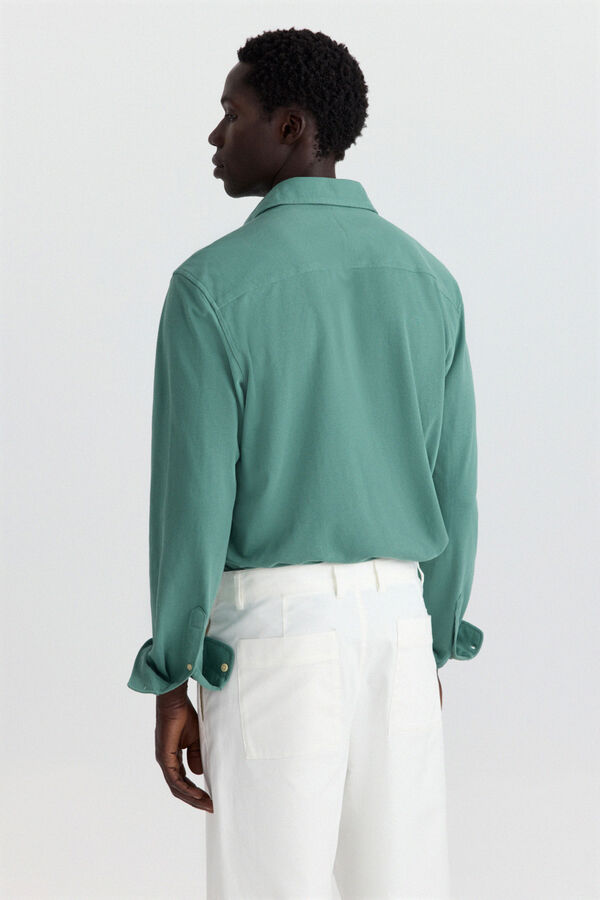 Springfield Camisa de piqu&eacute; verde