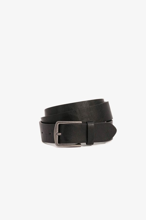 Tiffosi Leather-effect belt black