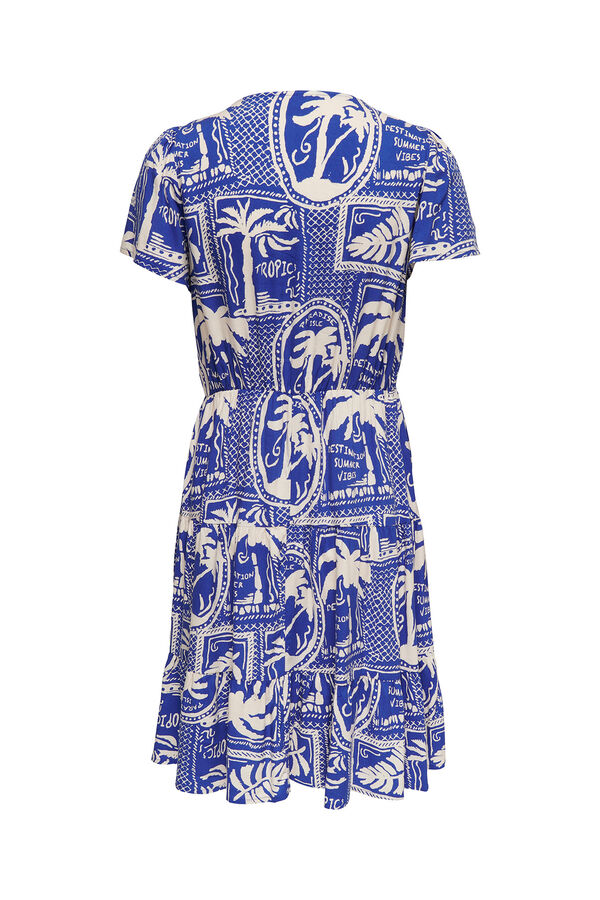JDY Vestido curto estampado azul
