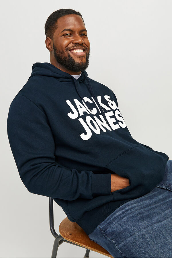 Jack & Jones PLUS Sudadera logo grande azul