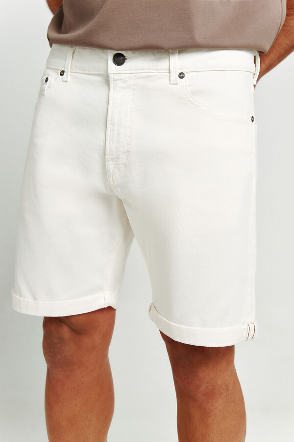 Jack & Jones Canvas chino Bermuda shorts white