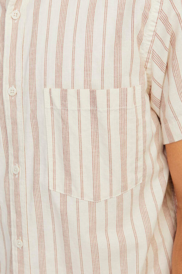 Springfield Striped linen shirt crvena
