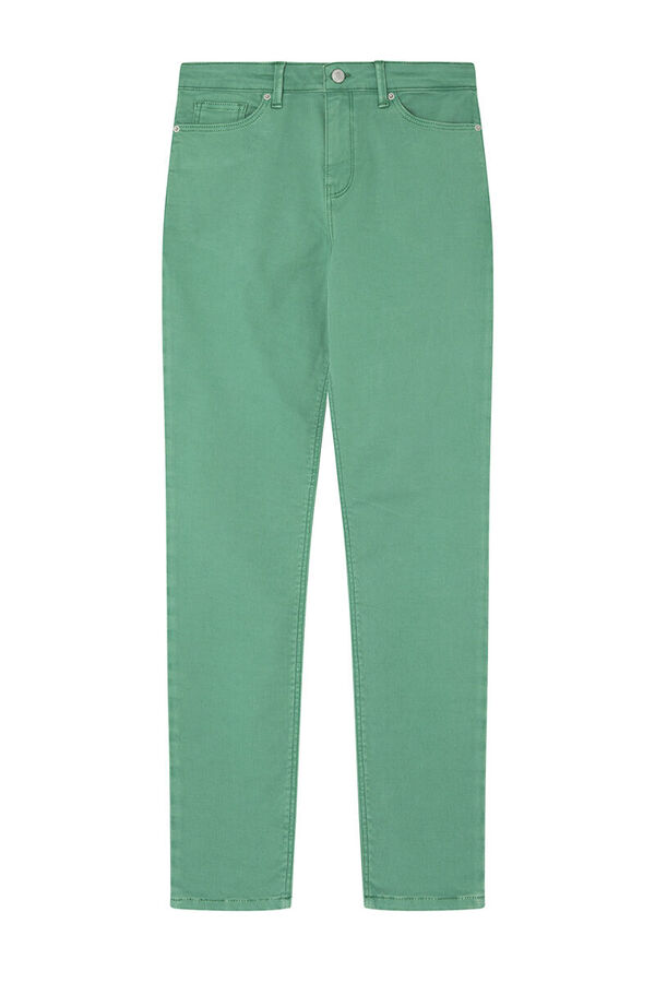 Springfield Slim cropped colour jeans green