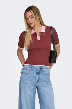 Only Polo de malha canelada