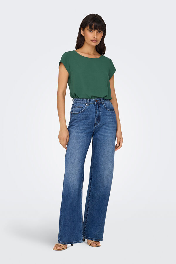 Only Camiseta manga corta verde