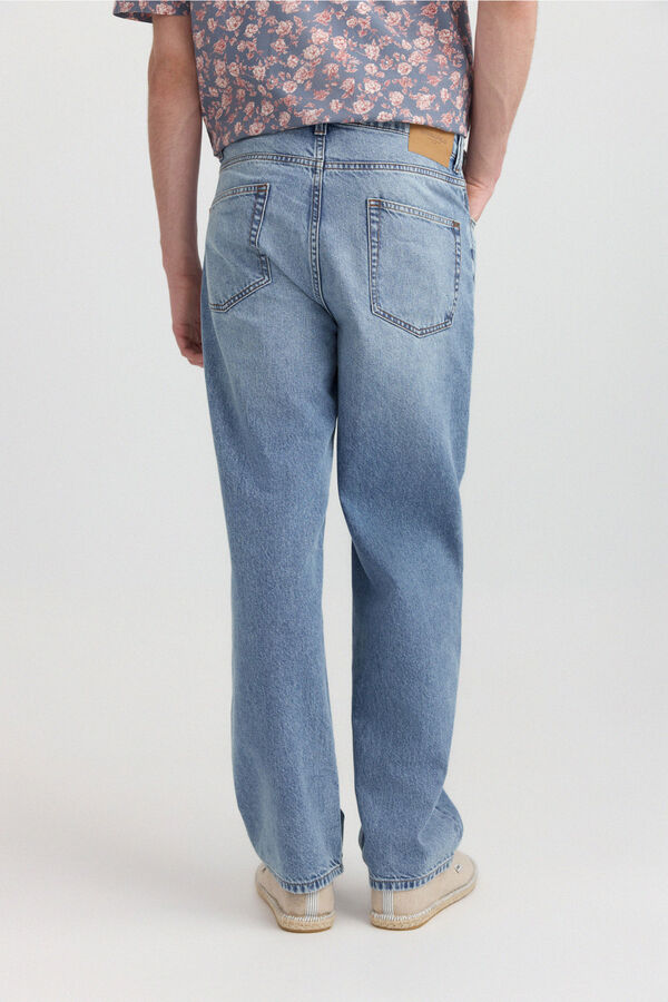 Springfield Light wash wide leg jeans blue
