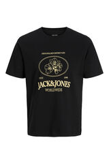 Jack & Jones Camiseta manga corta de algod&oacute;n negro