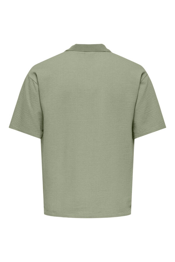 Only & Sons Junior Short sleeve V-neck polo shirt green