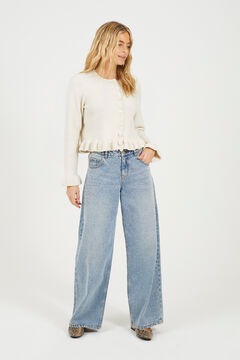 Brave Soul C&aacute;rdigan de punto con volantes