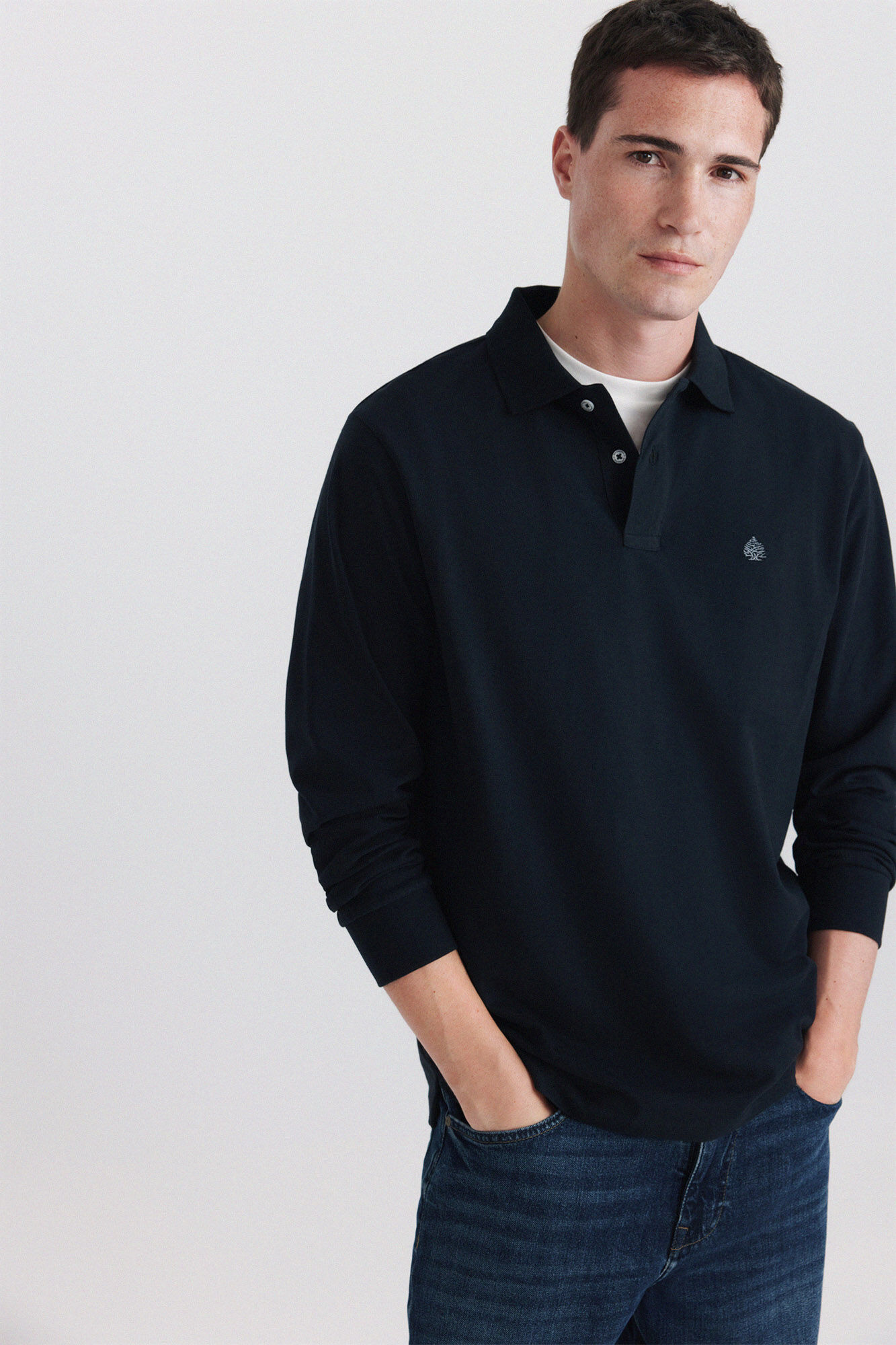 Springfield Polo majica dugih rukava od pikea regular fit