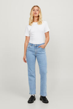 Springfield Women's Nice light wash denim jeans, straight cut, length 30" bluish