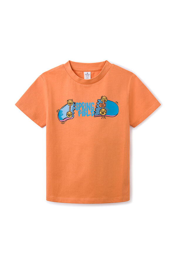 Springfield Boys' skate print T-shirt narandžasta
