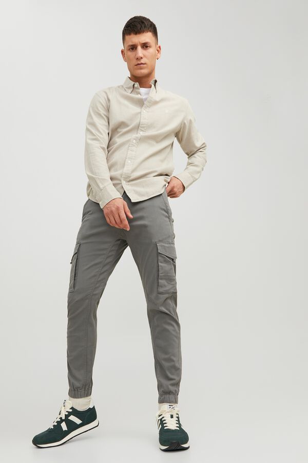 Jack & Jones Regular cargo trousers gris