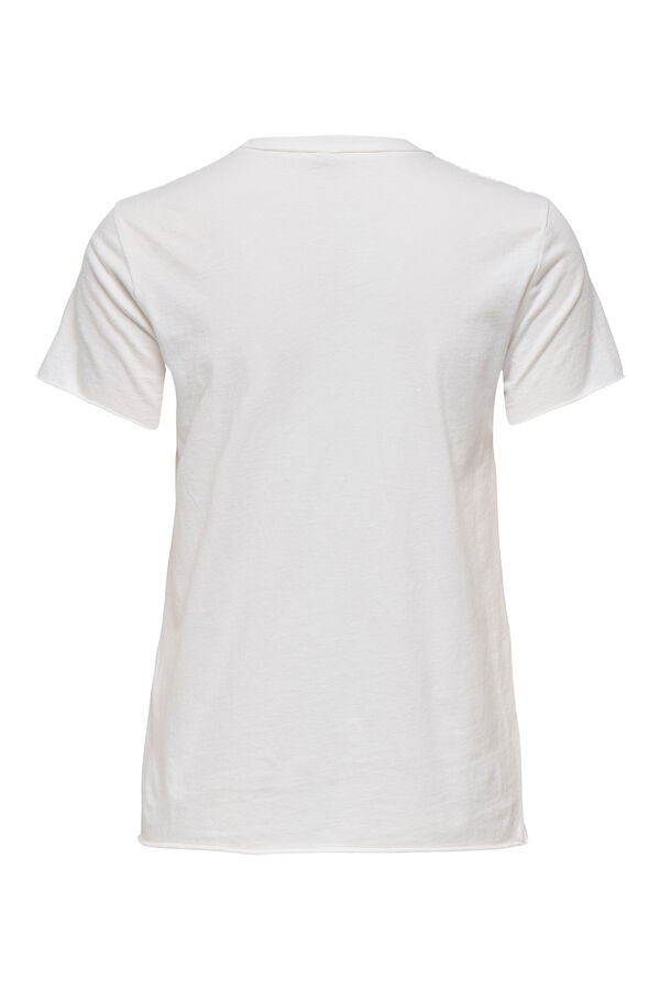 Only Printed short-sleeved T-shirt  white