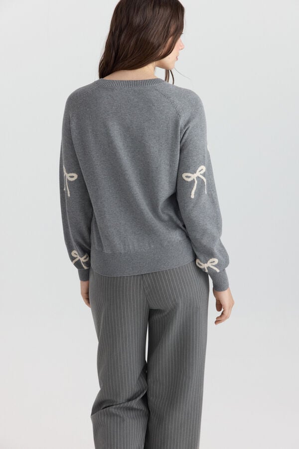 Springfield Bow jumper grey