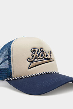 Springfield Trucker cap with embossed embroidery blue