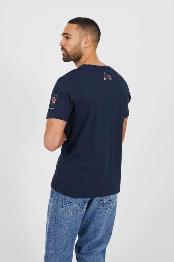 Brave Soul Camiseta vespas manga corta azul