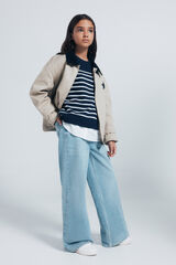 Springfield Kids denim jeans culotte para meninas azul