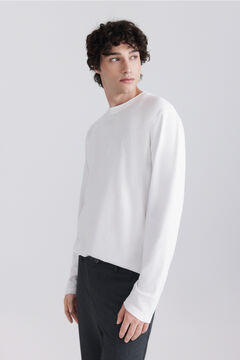 Springfield Ribbed basic long sleeve T-shirt