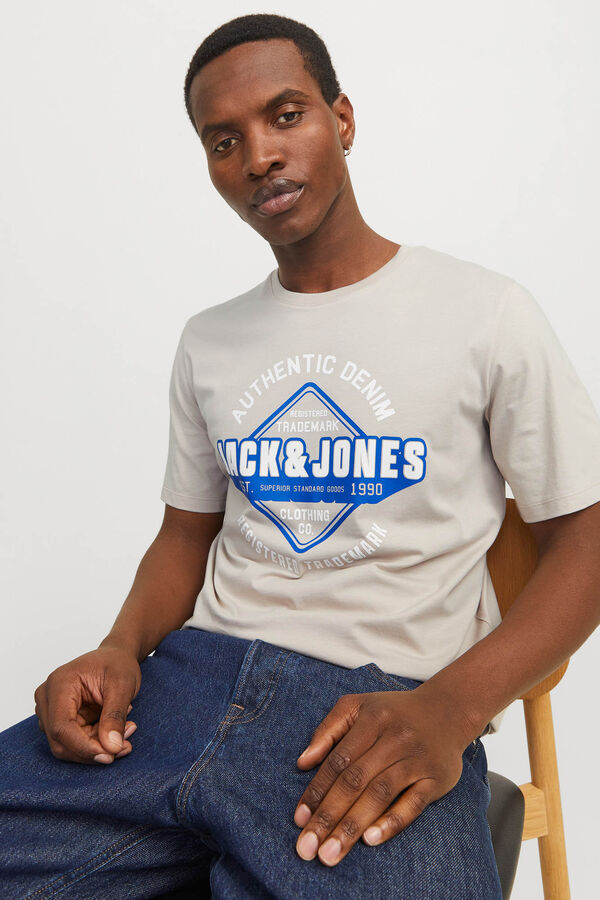 Jack & Jones Camiseta est&aacute;ndar fit gris