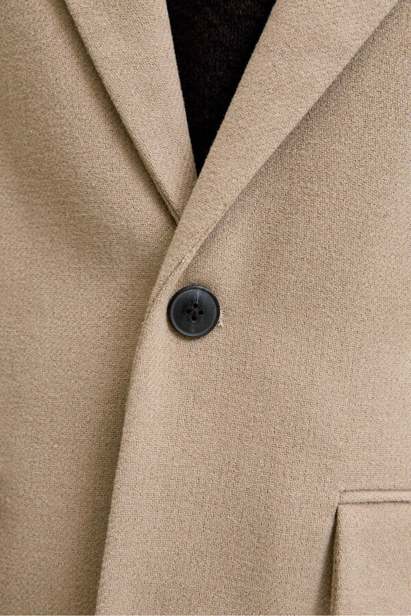 Jack & Jones Sobretudo de gola italiana cinzento