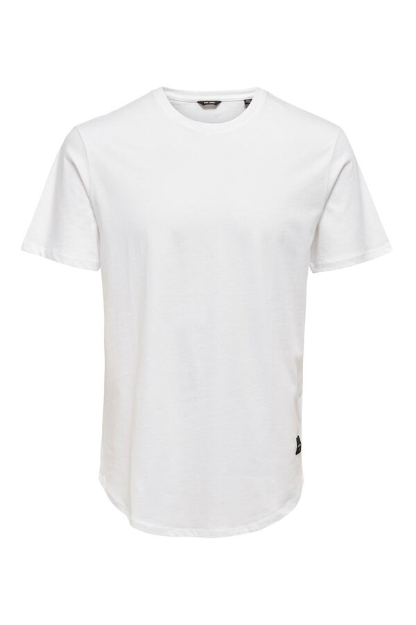Only & Sons T-shirt b&aacute;sica branco