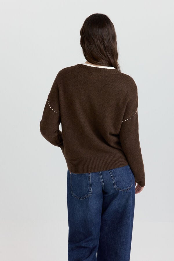Springfield Studded jumper brown
