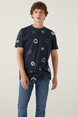 springfield T-shirt &eacute;tnica azul