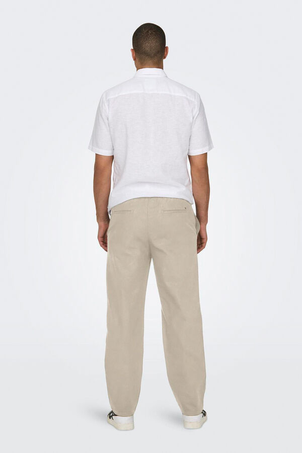 Only & Sons Pantal&oacute;n largo lino gris