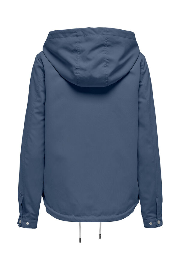 Only Short hooded parka blue