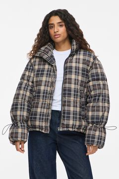 Noisy May Chaqueta puffer de cuadros
